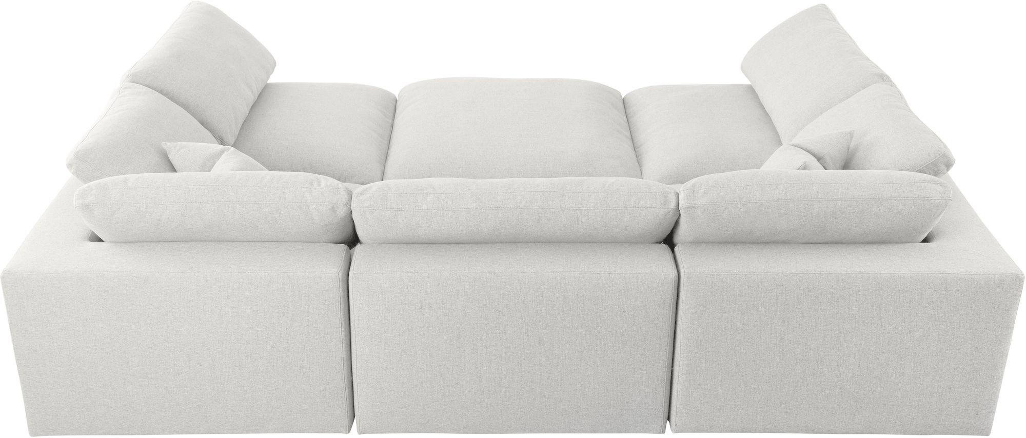 Serene 119" 6-Piece Linen Fabric Deluxe Comfort Modular Sectional