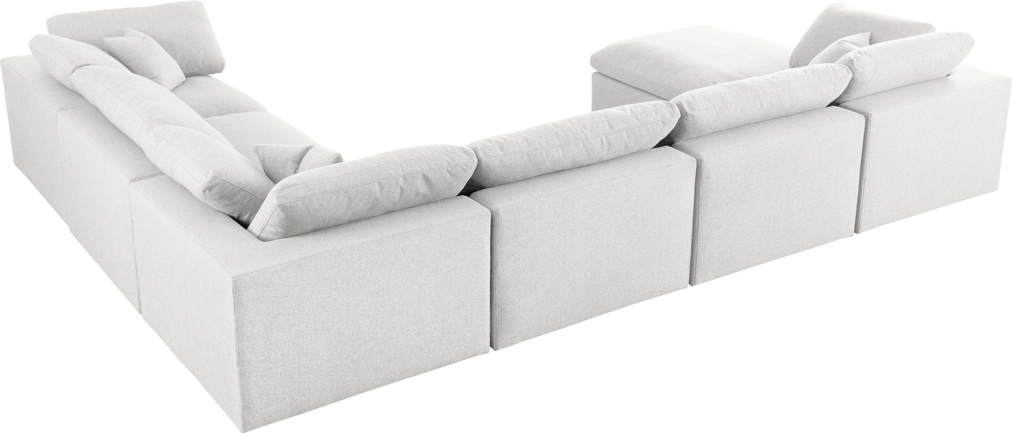 Serene 158" 7-Piece Linen Fabric Deluxe Comfort Modular Sectional