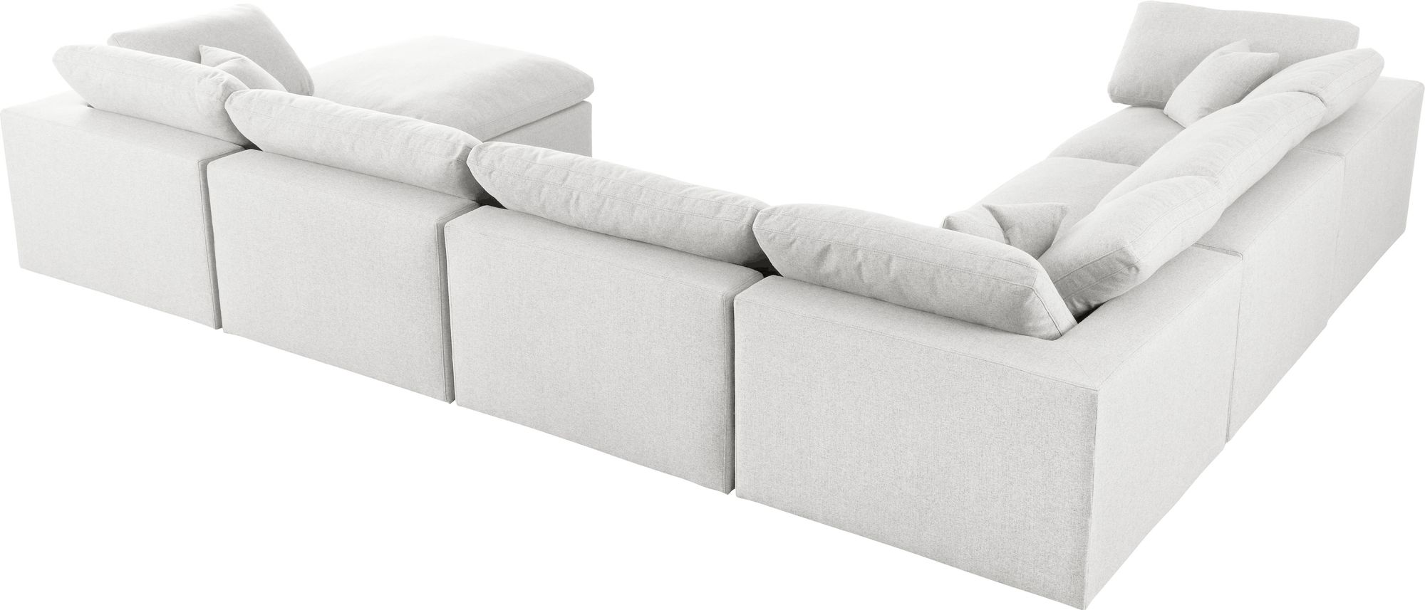 Serene 158" 7-Piece Linen Fabric Deluxe Comfort Modular Sectional