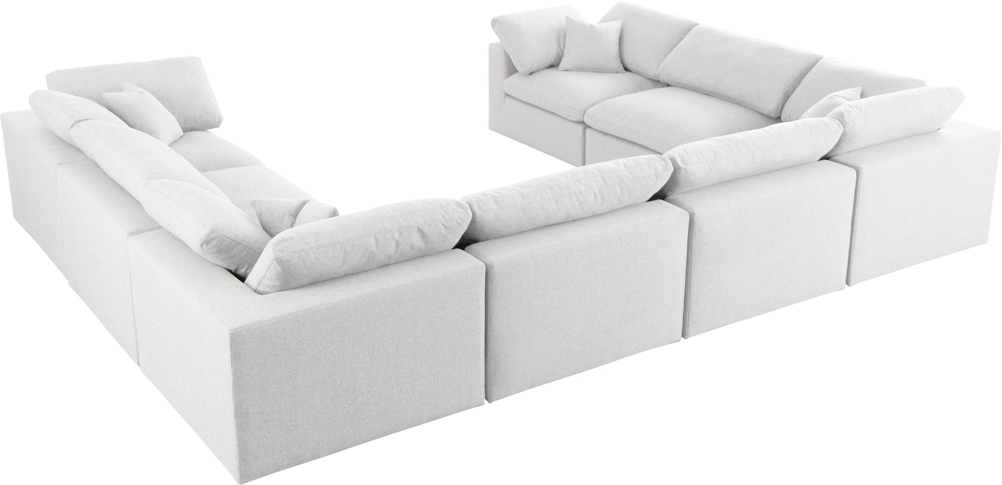 Serene 158" 8-Piece Linen Fabric Deluxe Comfort Modular Sectional