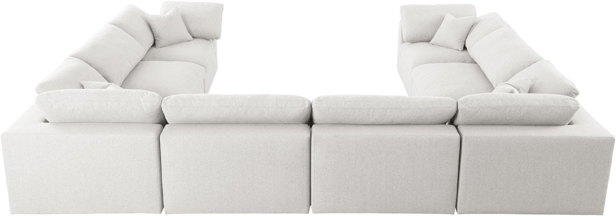 Serene 158" 8-Piece Linen Fabric Deluxe Comfort Modular Sectional
