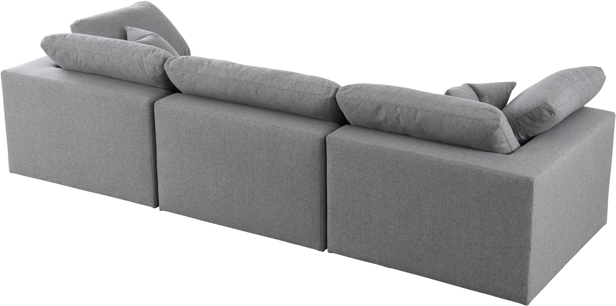 Serene 119" Linen Fabric Deluxe Comfort Modular Sofa