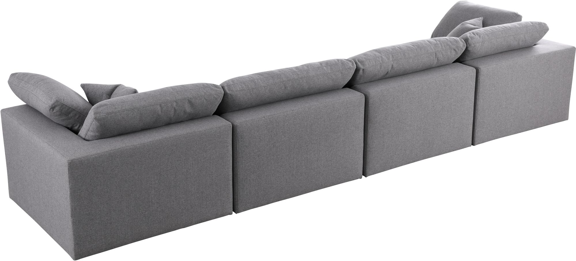 Serene 158" Linen Fabric Deluxe Comfort Modular Sofa