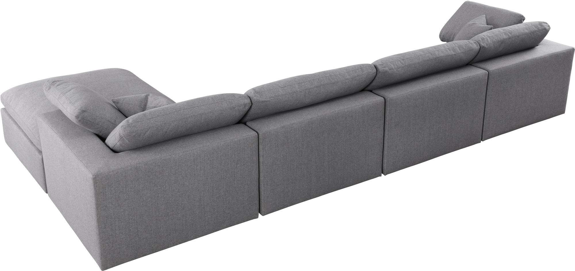 Serene 158" 5-Piece Linen Fabric Deluxe Comfort Modular Sectional