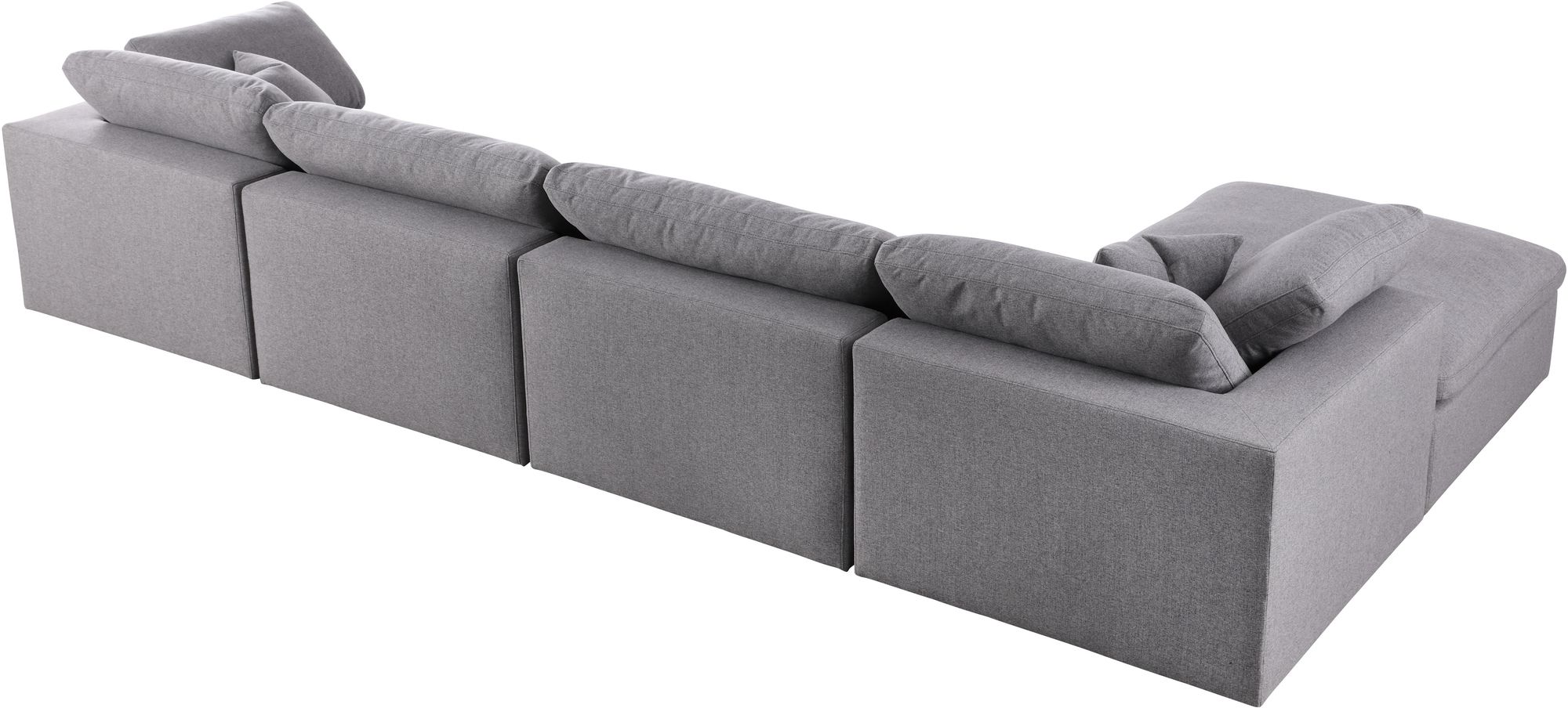 Serene 158" 5-Piece Linen Fabric Deluxe Comfort Modular Sectional