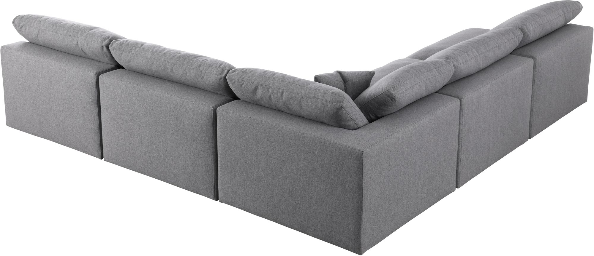 Serene 118" 5-Piece Linen Fabric Deluxe Comfort Modular Armless Sectional