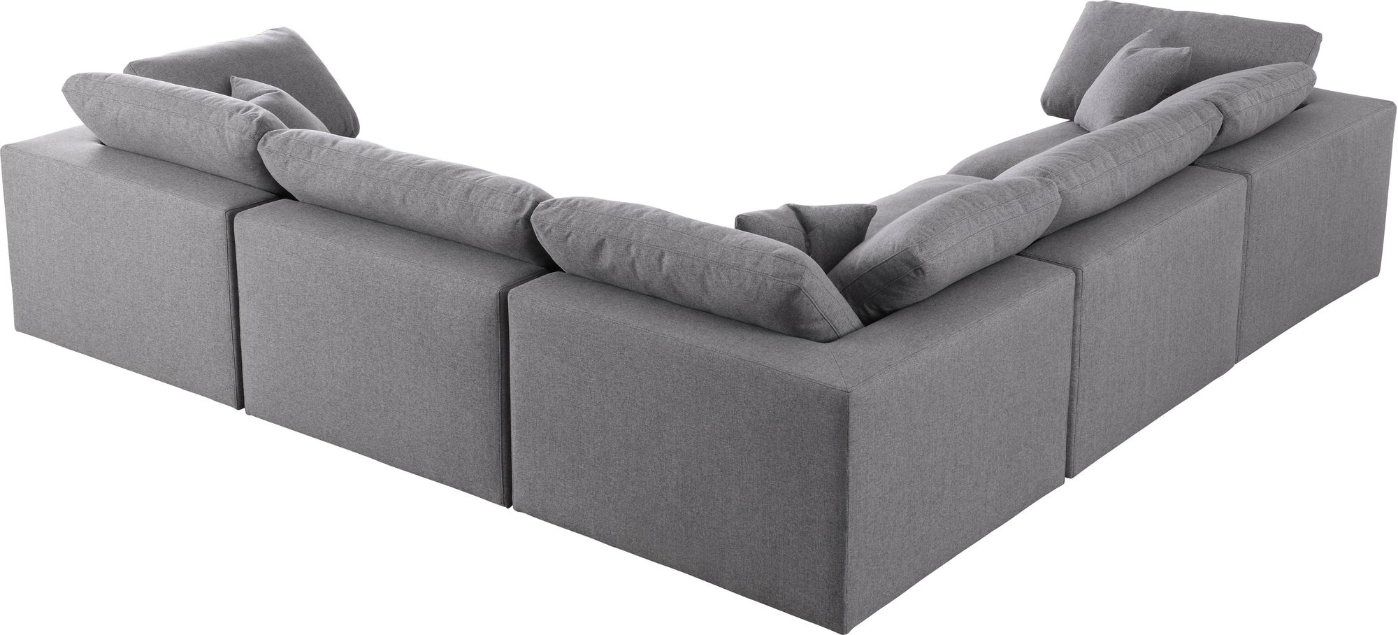 Serene 118" 5-Piece Linen Fabric Deluxe Comfort Modular Sectional