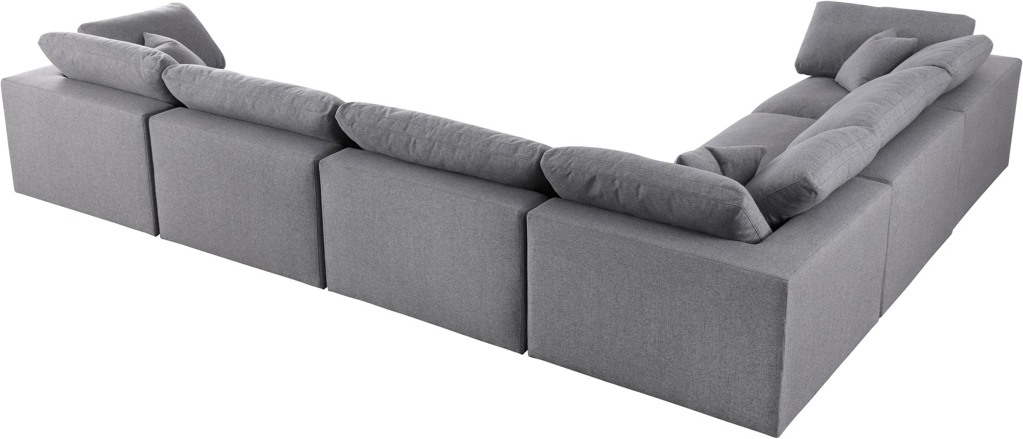 Serene 158" 6-Piece Linen Fabric Deluxe Comfort Modular Corner Sectional
