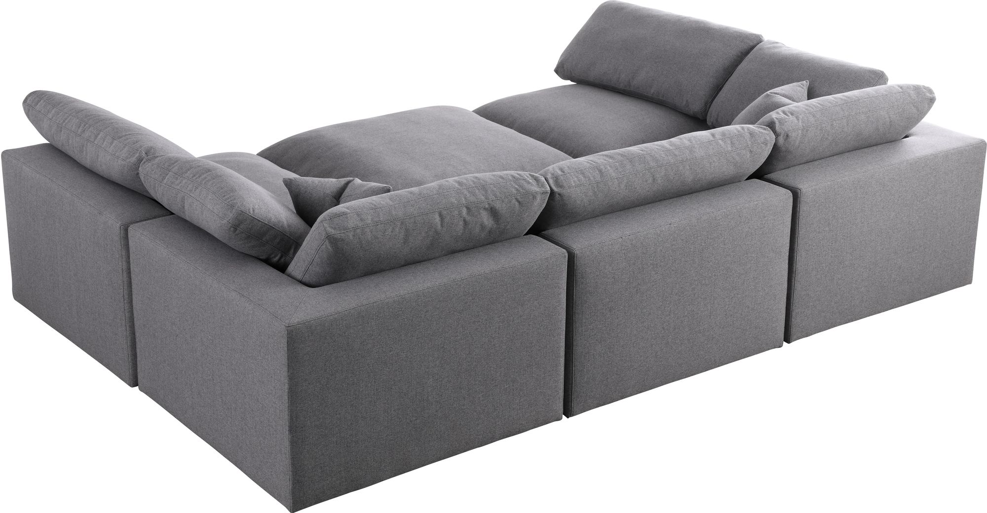 Serene 119" 6-Piece Linen Fabric Deluxe Comfort Modular Sectional