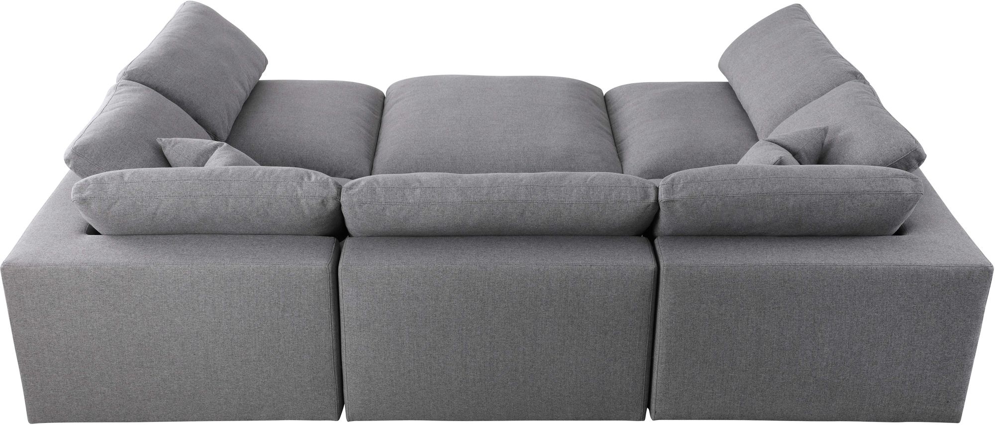 Serene 119" 6-Piece Linen Fabric Deluxe Comfort Modular Sectional