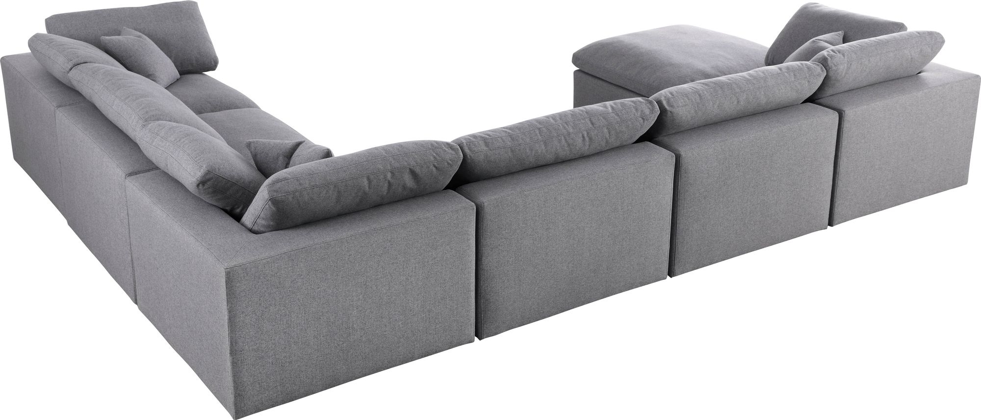 Serene 158" 7-Piece Linen Fabric Deluxe Comfort Modular Sectional