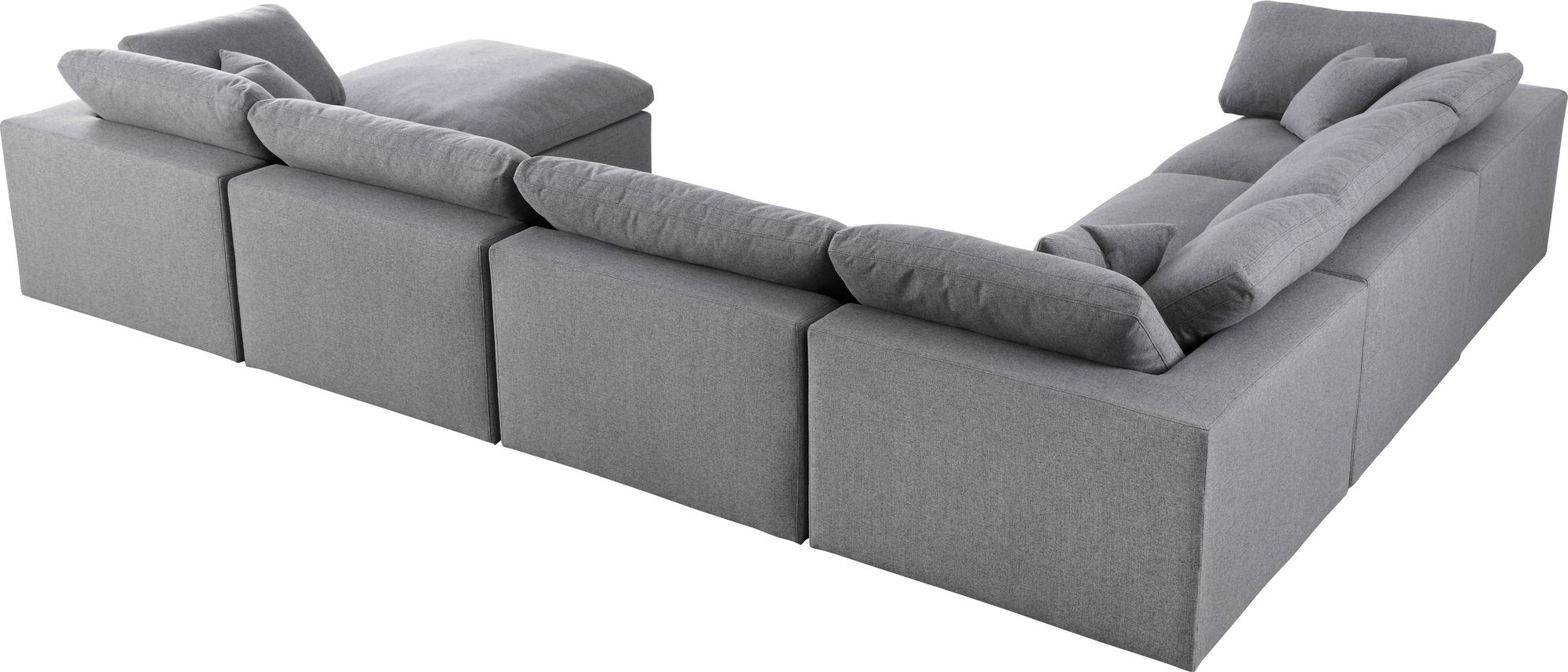 Serene 158" 7-Piece Linen Fabric Deluxe Comfort Modular Sectional
