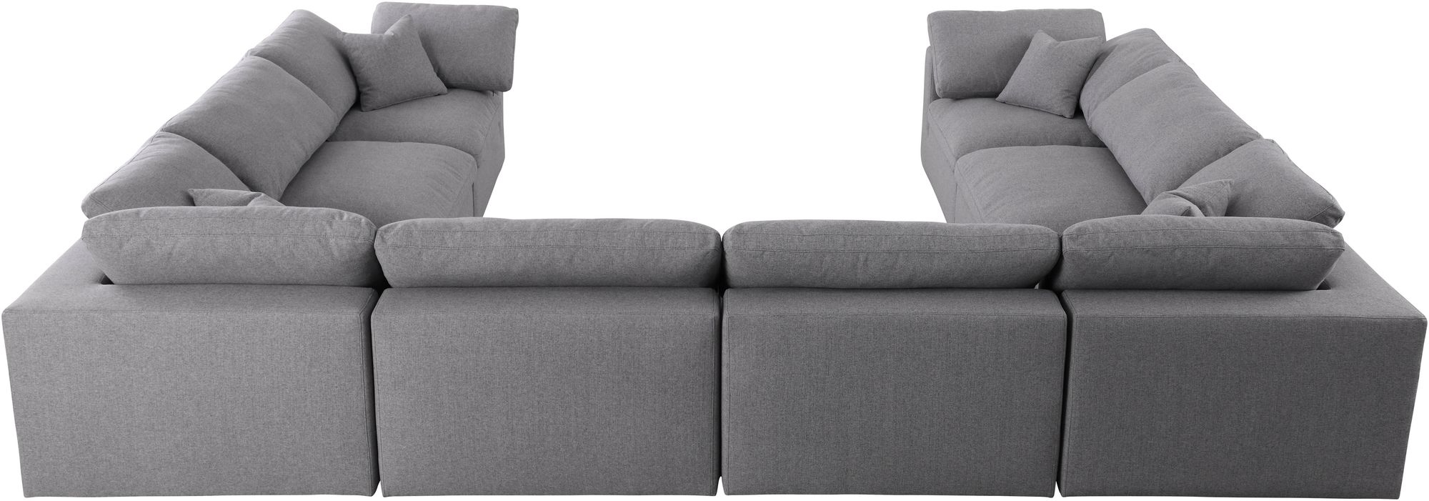 Serene 158" 8-Piece Linen Fabric Deluxe Comfort Modular Sectional