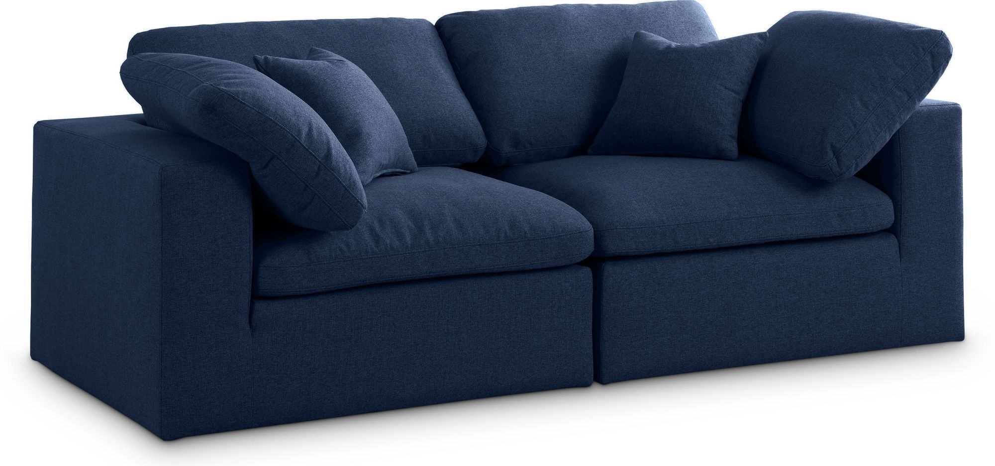 Serene 80" Linen Fabric Deluxe Comfort Modular Sofa