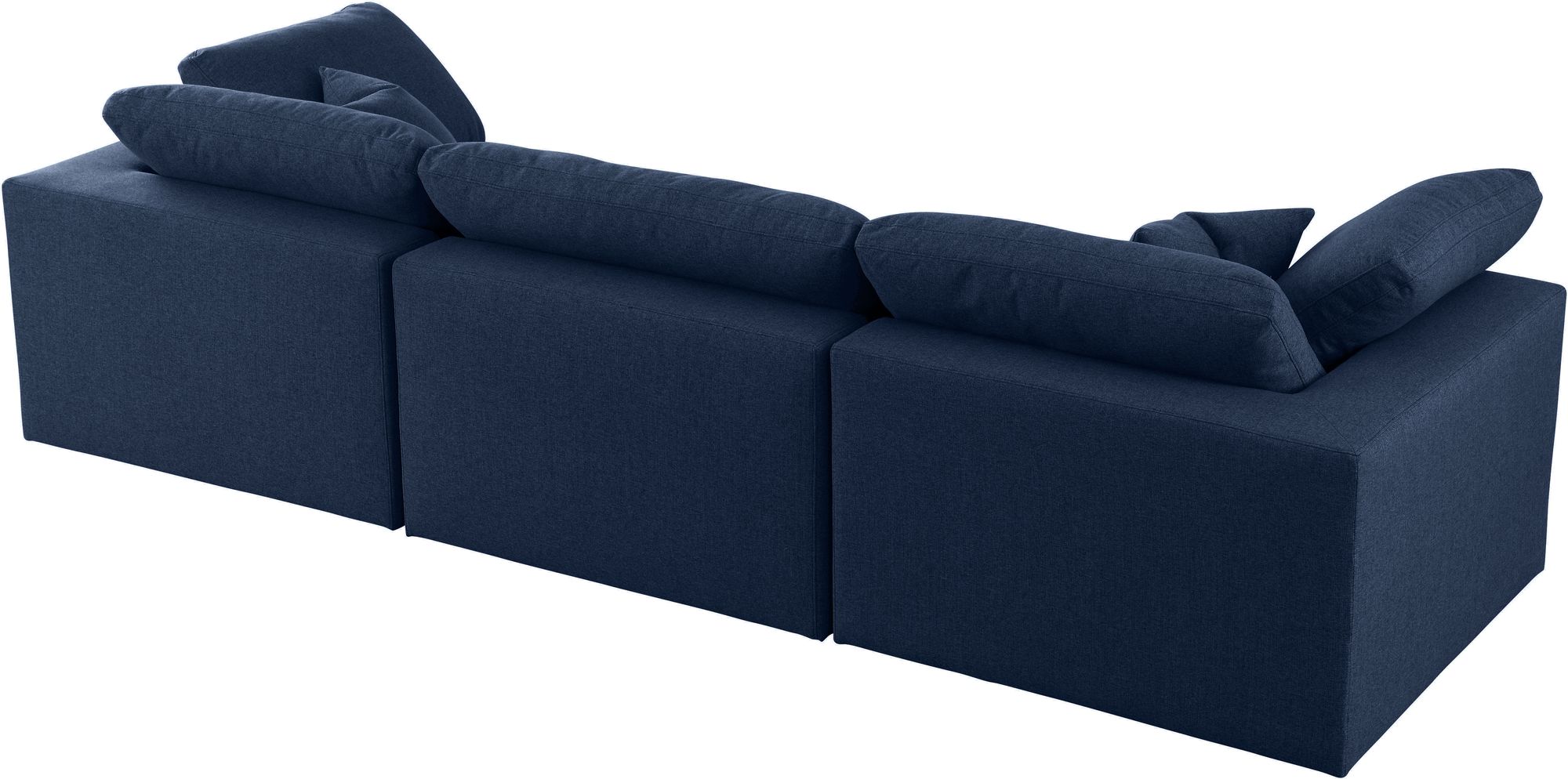 Serene 119" Linen Fabric Deluxe Comfort Modular Sofa