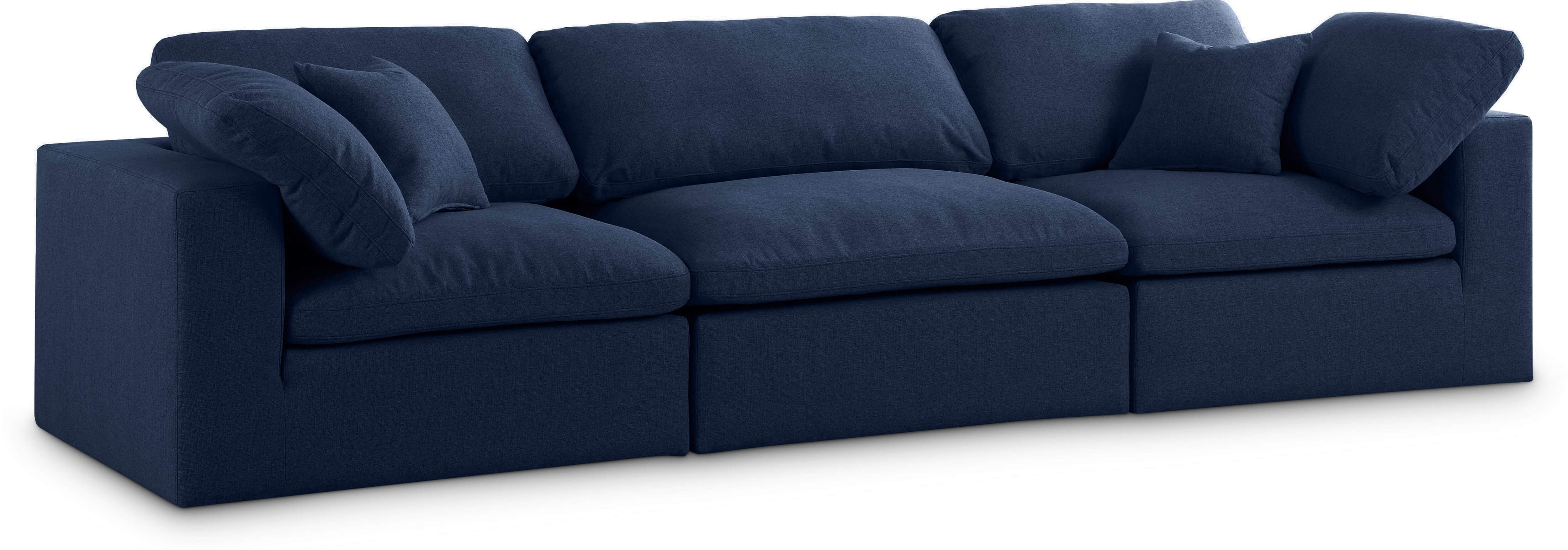 Serene 119" Linen Fabric Deluxe Comfort Modular Sofa