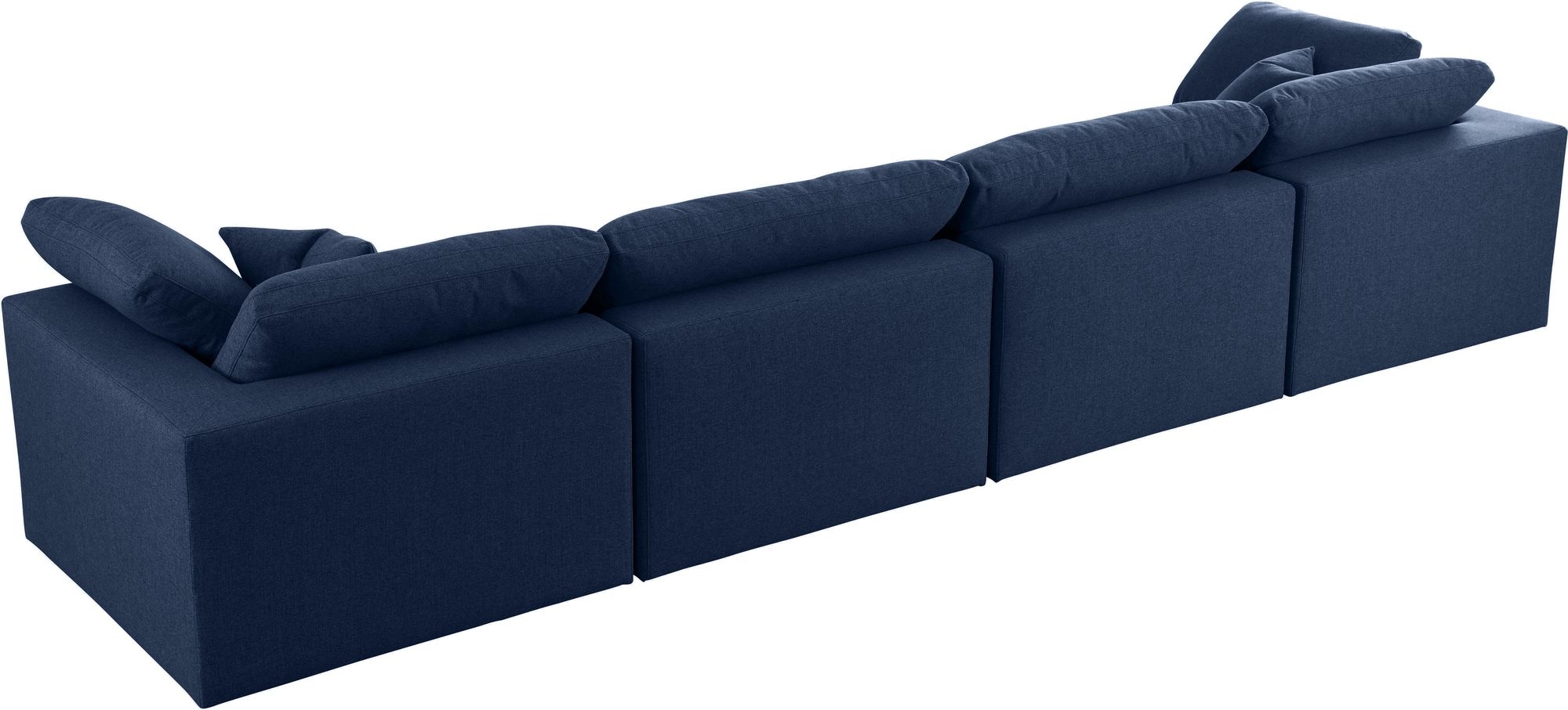 Serene 158" Linen Fabric Deluxe Comfort Modular Sofa