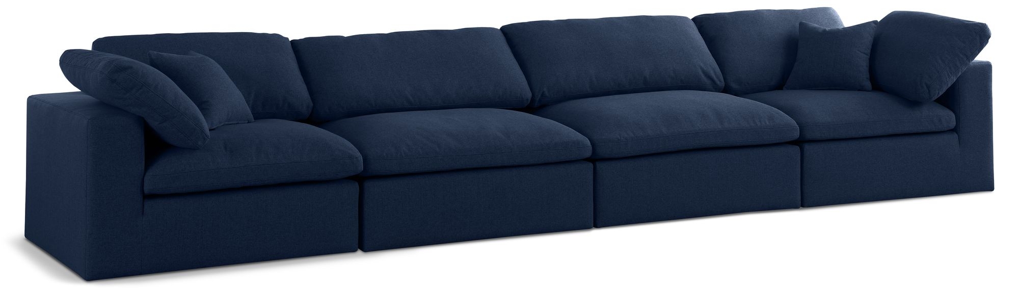 Serene 158" Linen Fabric Deluxe Comfort Modular Sofa