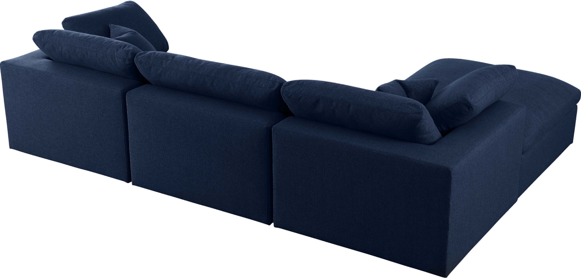 Serene 119" 4-Piece Linen Fabric Deluxe Comfort Modular Corner Sectional