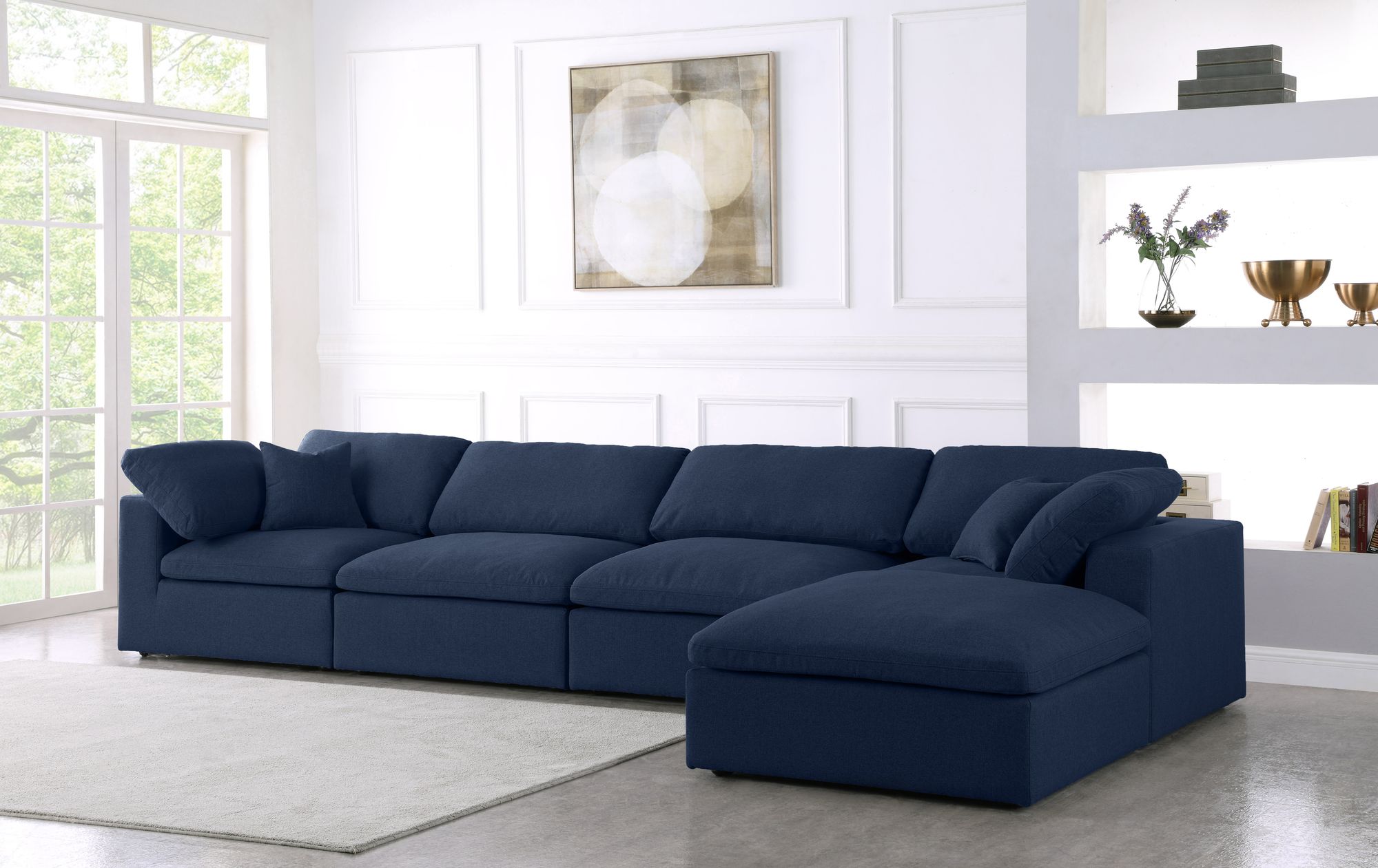 Meridian Furniture Serene 158" Modular Sofa Right Arm Chaise
