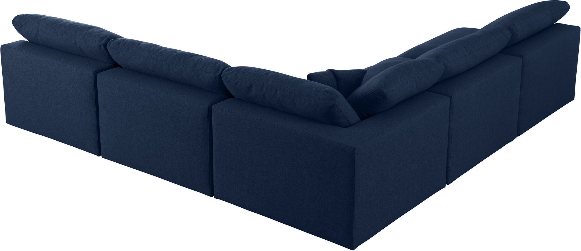 Serene 118" 5-Piece Linen Fabric Deluxe Comfort Modular Armless Sectional