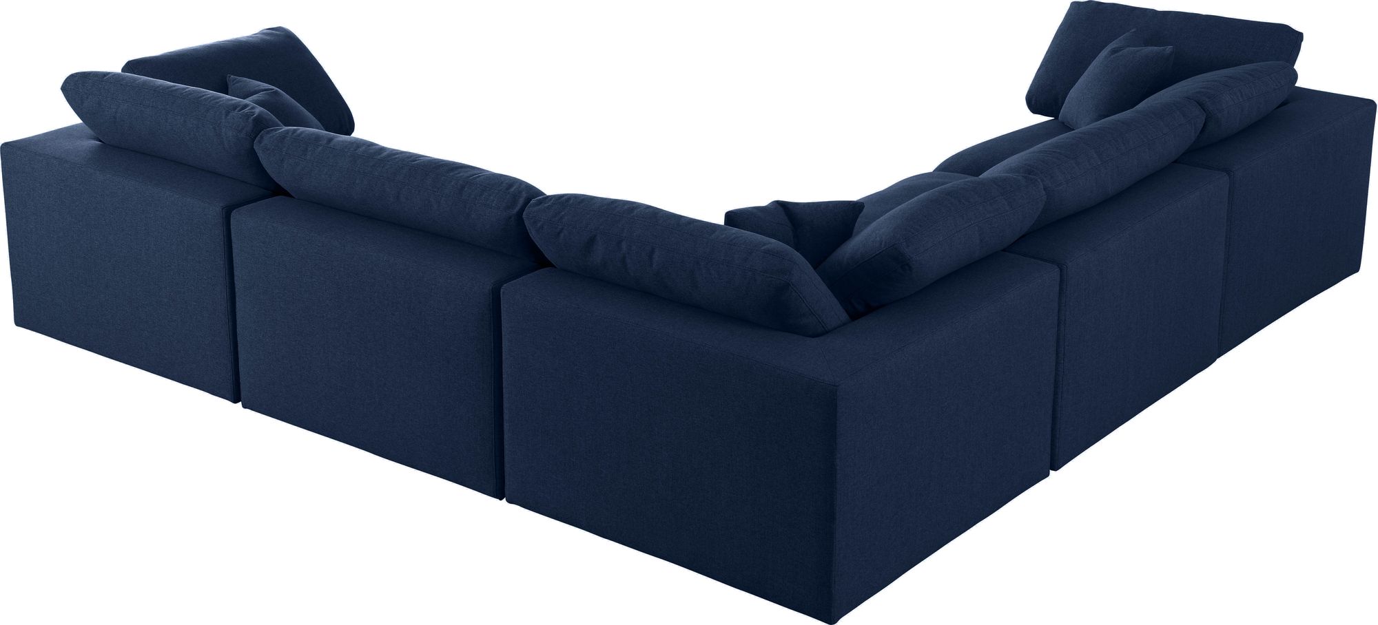 Serene 118" 5-Piece Linen Fabric Deluxe Comfort Modular Sectional