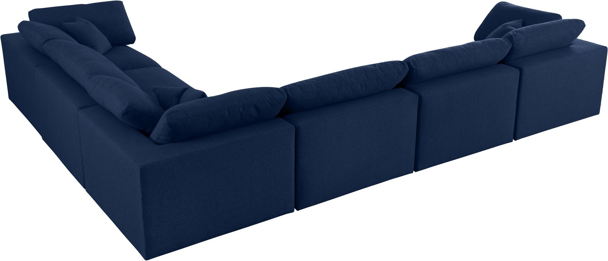Serene 158" 6-Piece Linen Fabric Deluxe Comfort Modular Corner Sectional