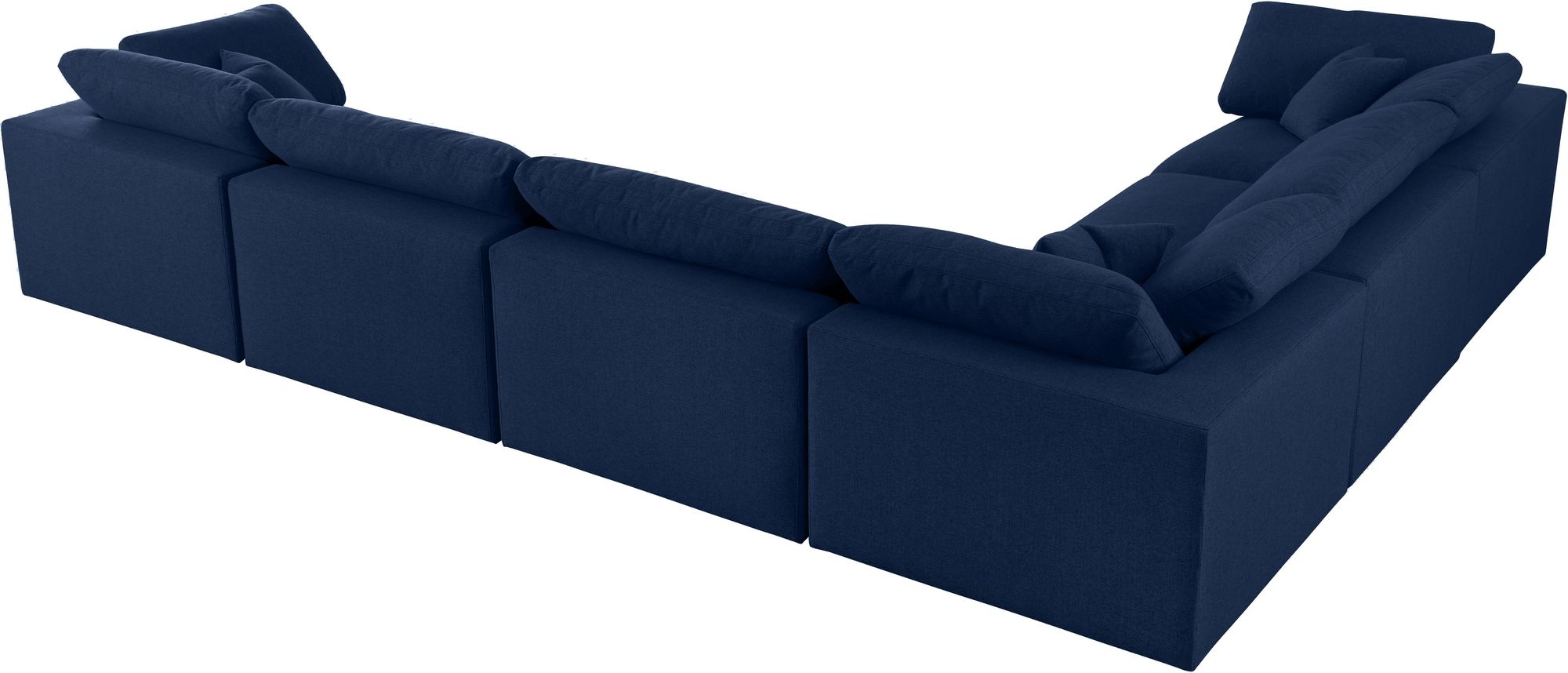 Serene 158" 6-Piece Linen Fabric Deluxe Comfort Modular Corner Sectional
