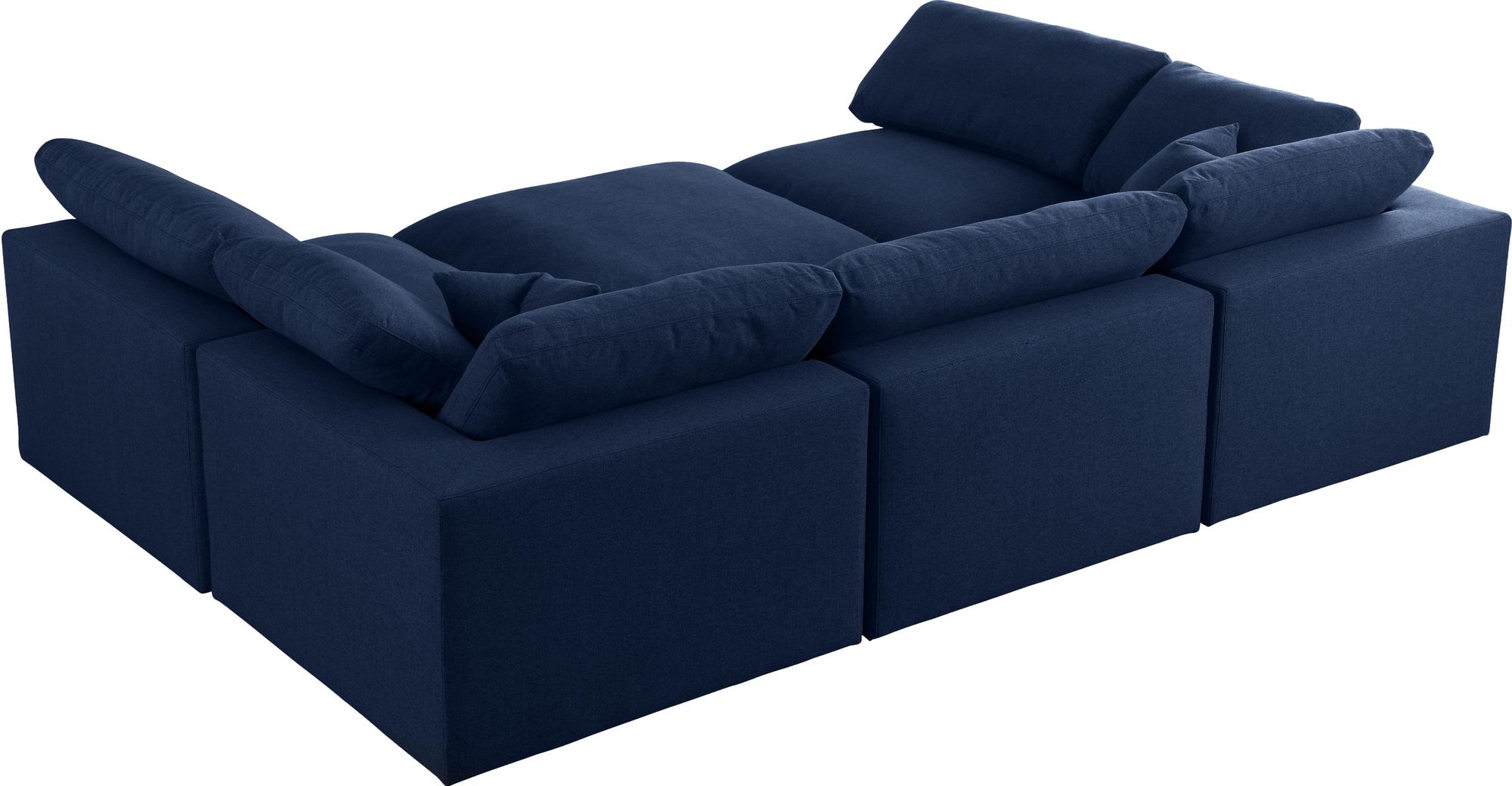 Serene 119" 6-Piece Linen Fabric Deluxe Comfort Modular Sectional