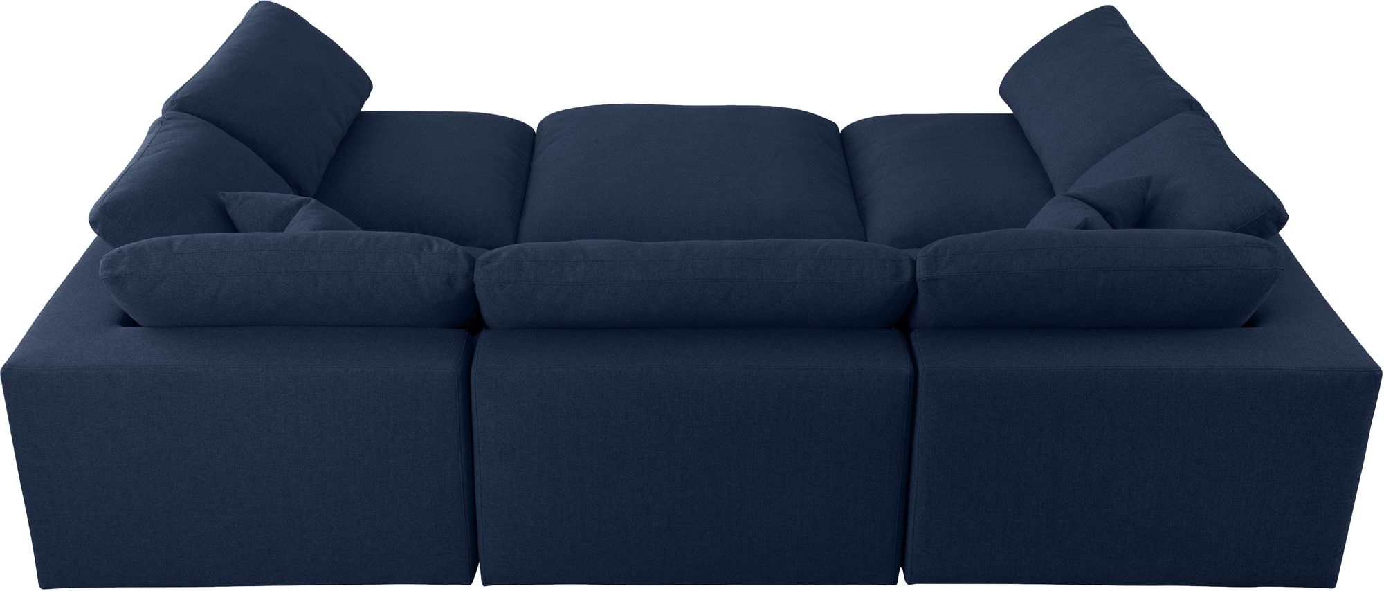 Serene 119" 6-Piece Linen Fabric Deluxe Comfort Modular Sectional