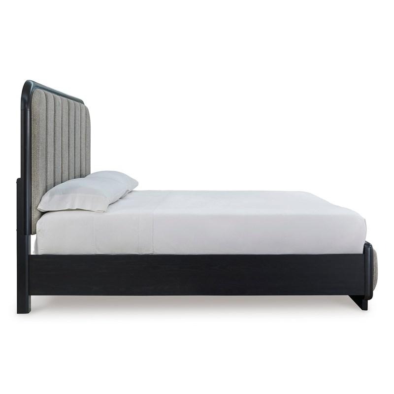 SM Rowanbeck Wood Upholstered Panel Bed