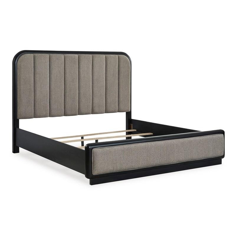 SM Rowanbeck Wood Upholstered Panel Bed