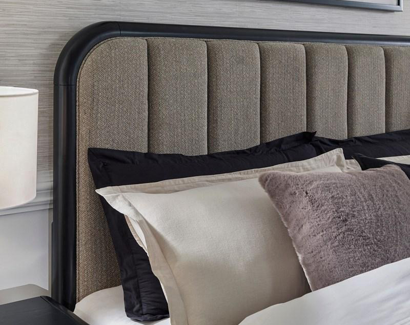 SM Rowanbeck Wood Upholstered Panel Bed