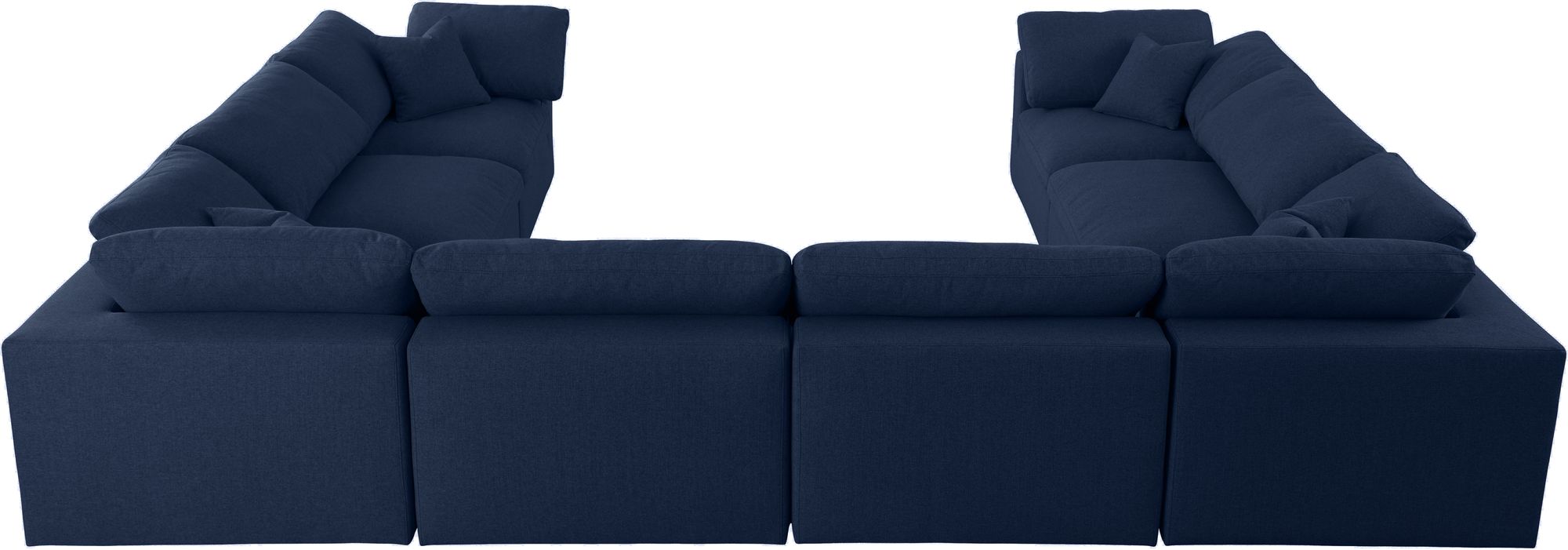 Serene 158" 8-Piece Linen Fabric Deluxe Comfort Modular Sectional