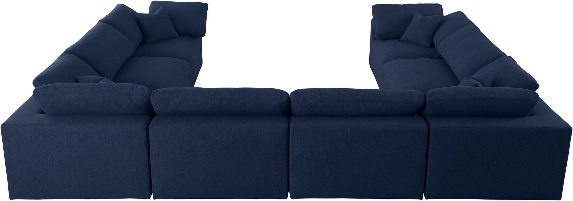 Serene 158" 8-Piece Linen Fabric Deluxe Comfort Modular Sectional