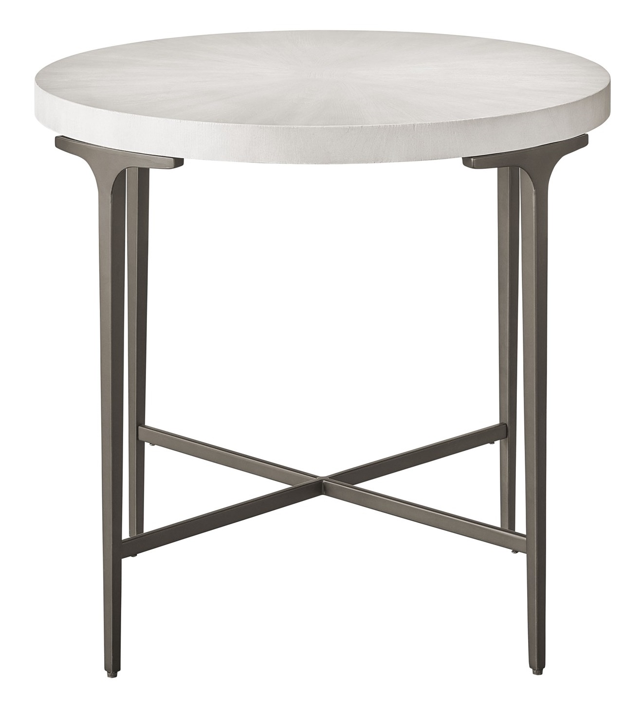 Dahlia Wood/Metal Round End Table