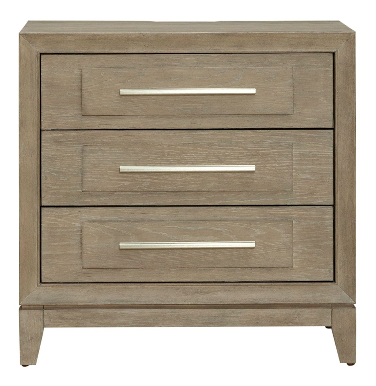 Brentwood Wood 3-Drawer Nightstand w/Charging Station