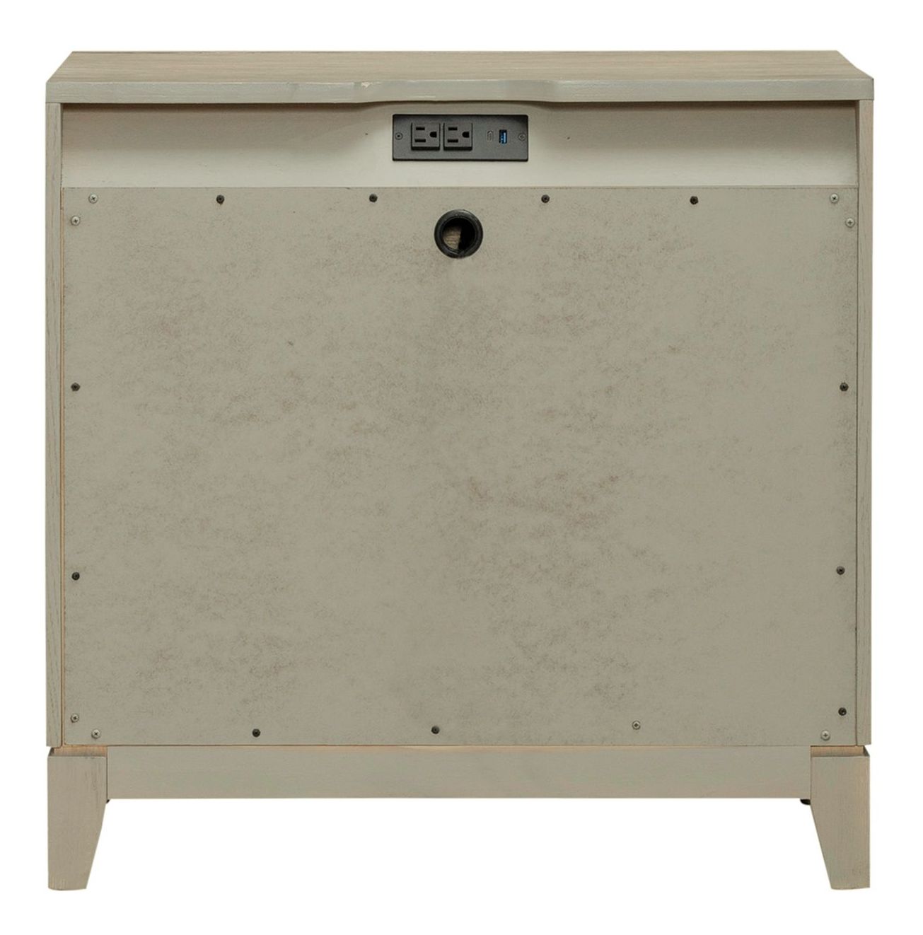 Brentwood Wood 3-Drawer Nightstand w/Charging Station