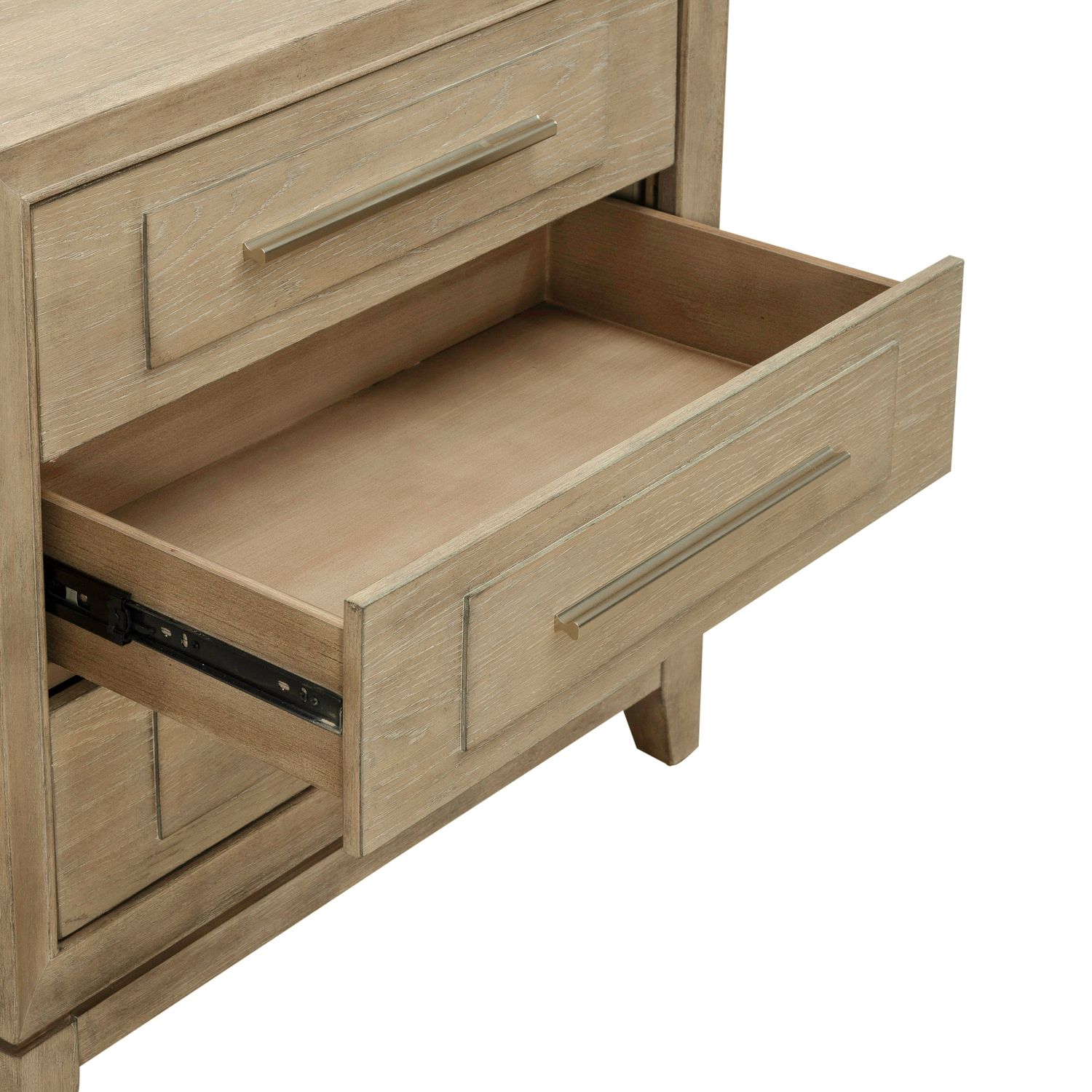 Brentwood Wood 3-Drawer Nightstand w/Charging Station