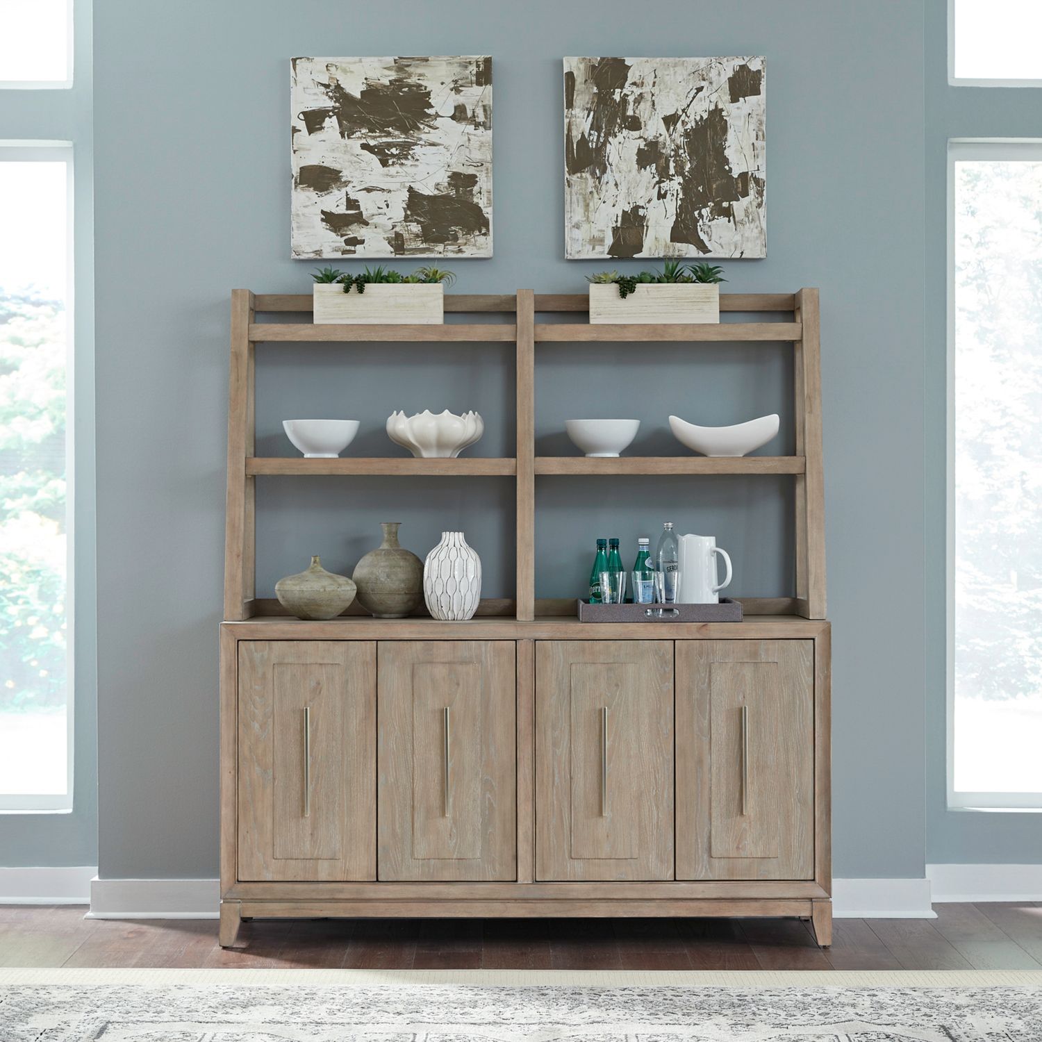 Brentwood Extendable Wood Dining Set | Sandstone Oak | 5-Piece