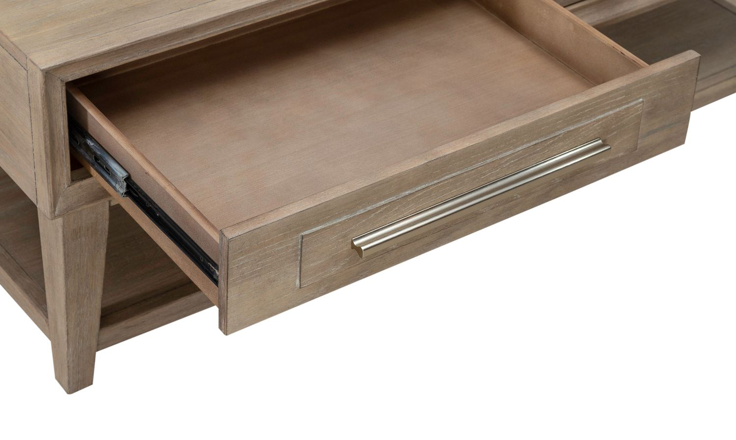 Brentwood Rectangular Wood 2-Drawer Cocktail Table w/Casters