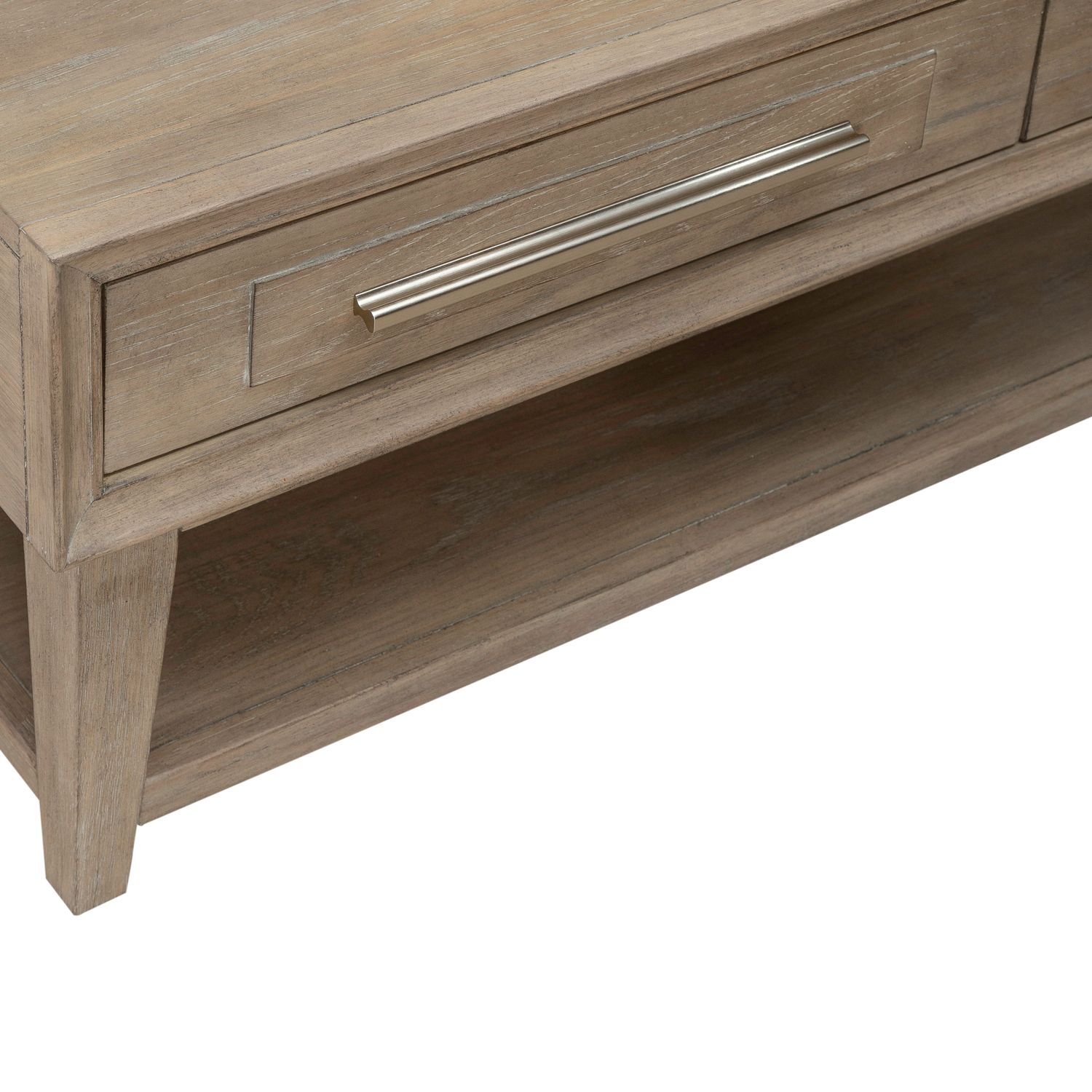 Brentwood Rectangular Wood 2-Drawer Cocktail Table w/Casters