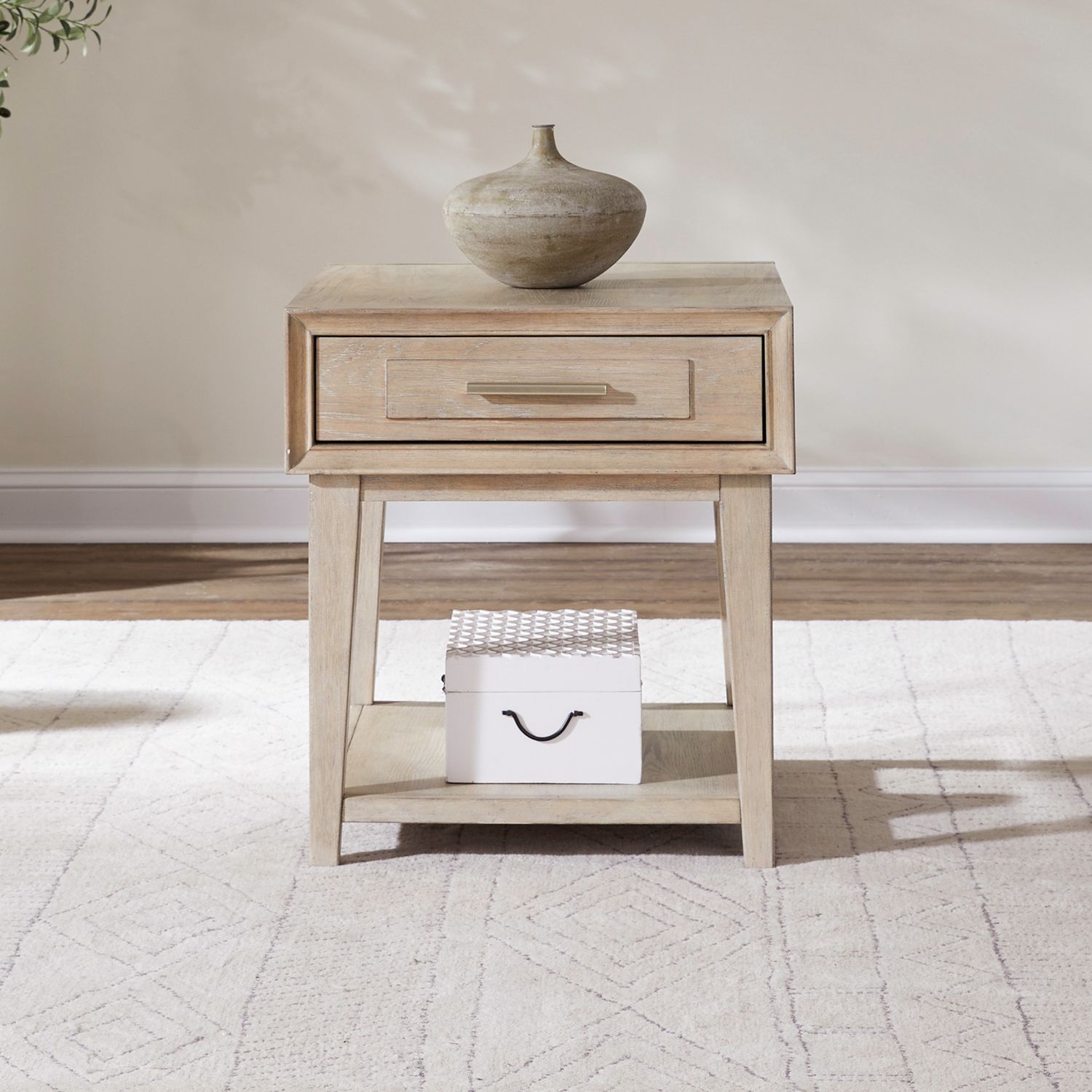 Brentwood Rectangular Wood 1-Drawer End Table