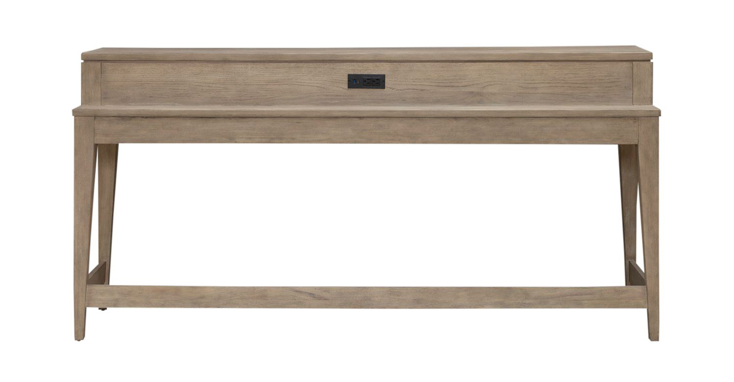 Brentwood Wood Console Bar Table Set with 3 Swivel Stools