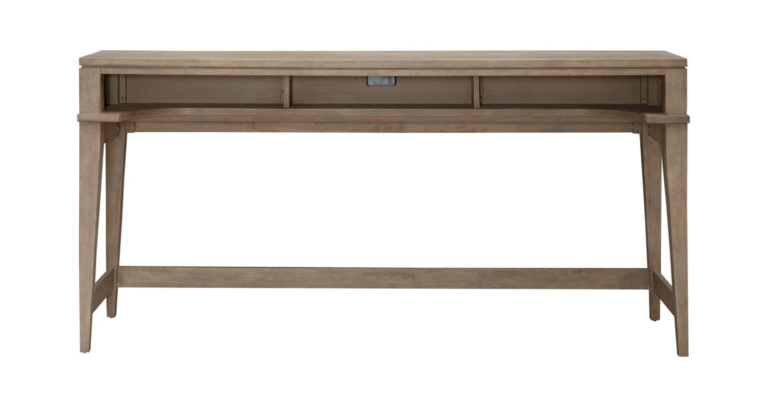 Brentwood Wood Console Bar Table Set with 3 Swivel Stools