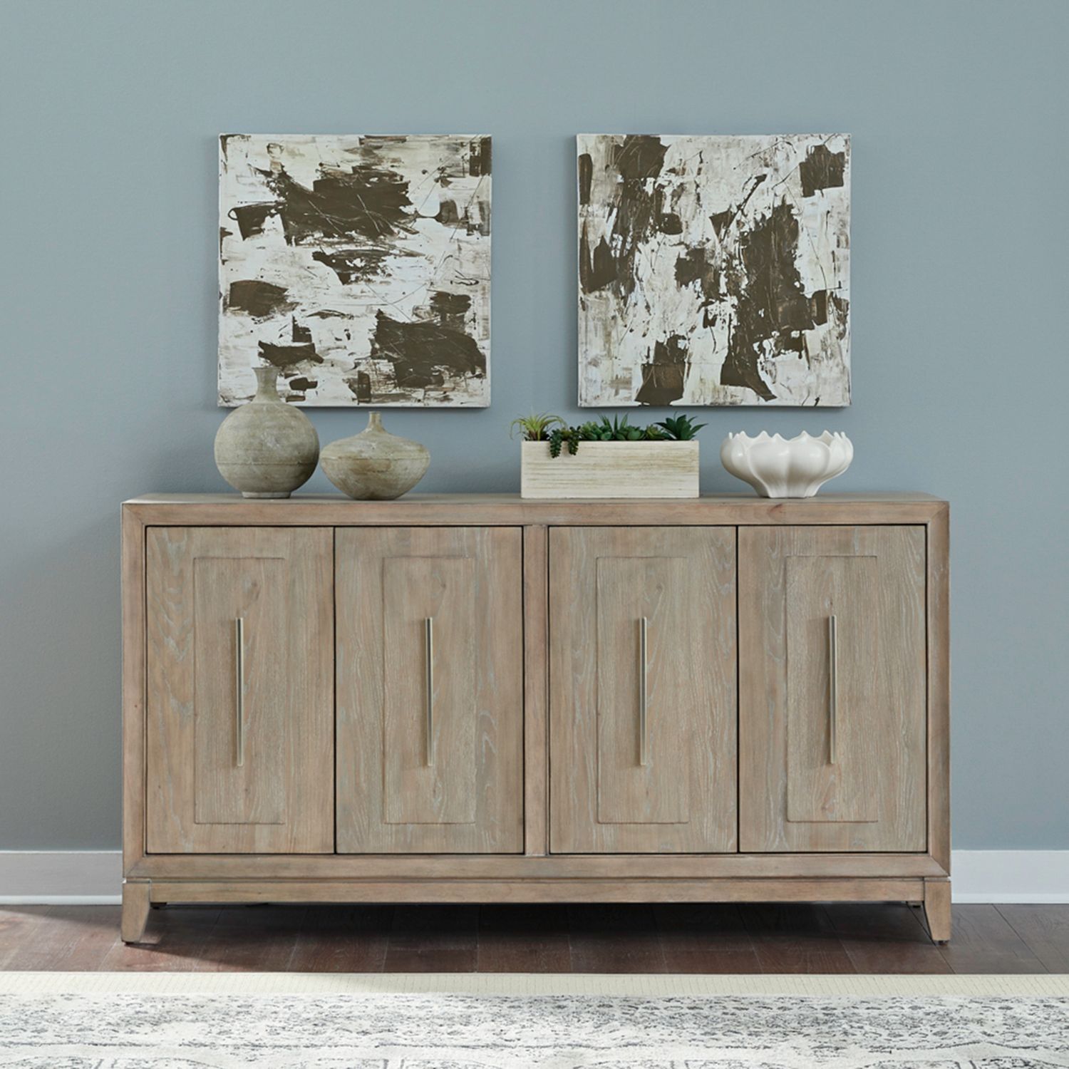 Brentwood Extendable Wood Dining Set | Sandstone Oak | 5-Piece