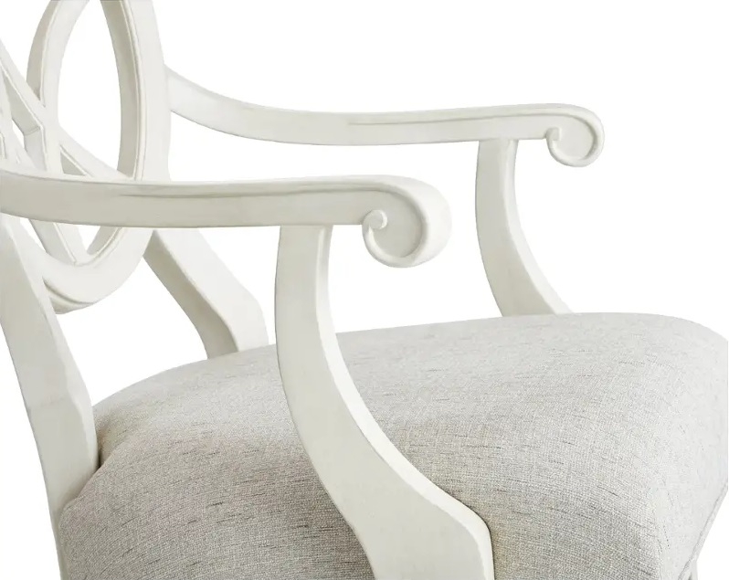 SM Jasper County Fabric/Wood Dining Arm Chair