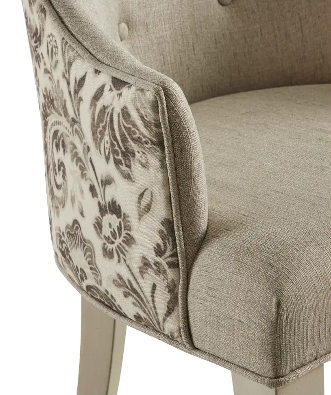 Jasper County Fabric/Wood Tufted Dining Chair