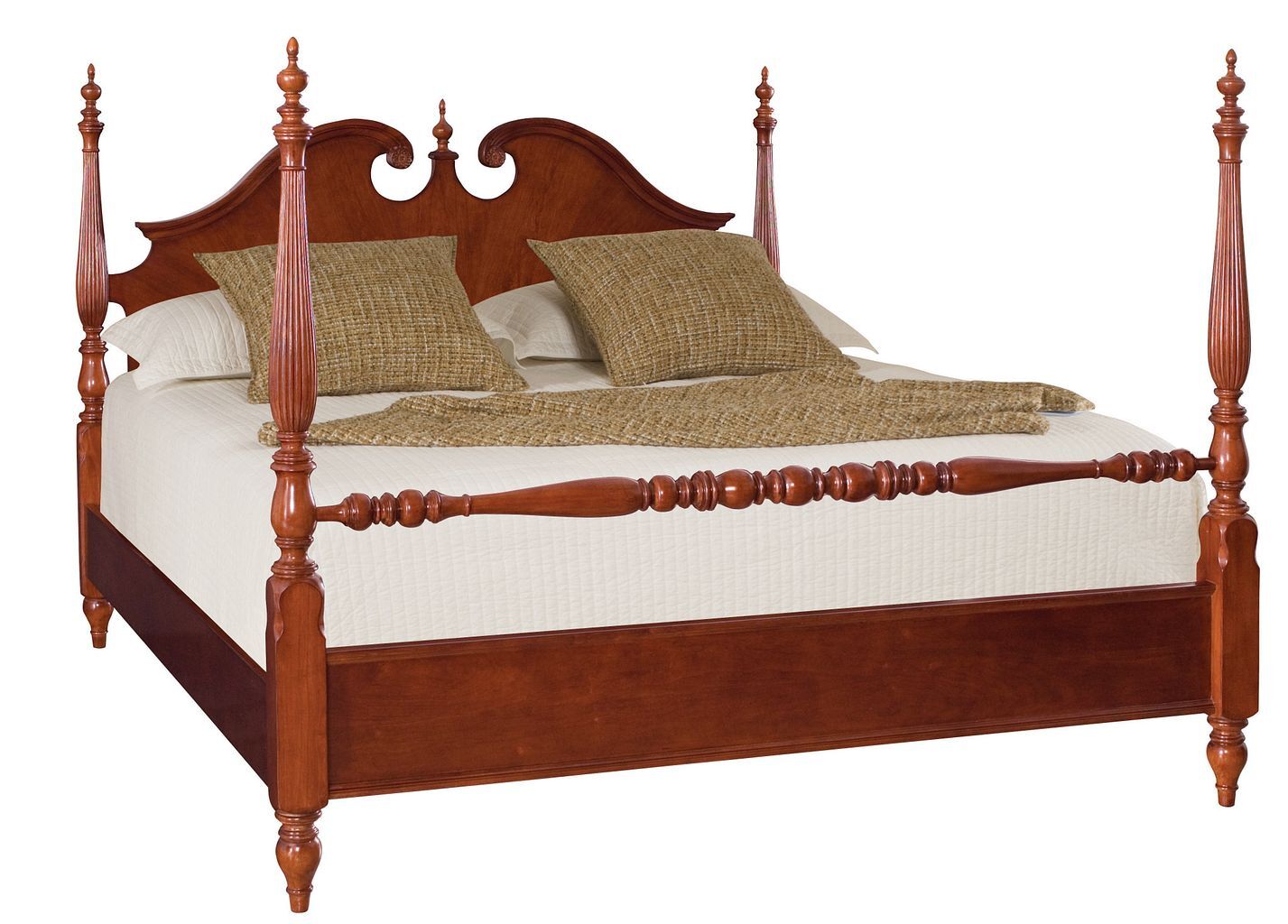 Cherry Grove Wood Low Poster Bed