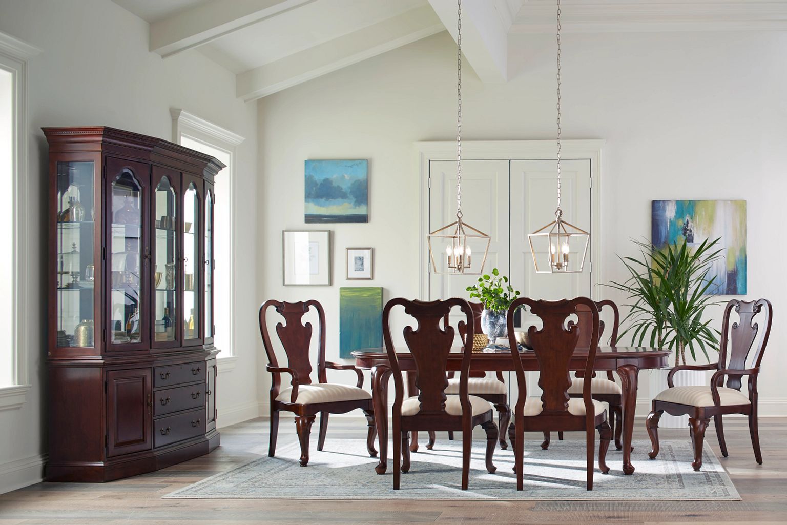 Cherry Grove Oval Wood Extendable Dining Table
